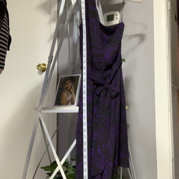 2 for $5-Size XS Black and Purple One Shoulder Dress - Picture 3 of 5